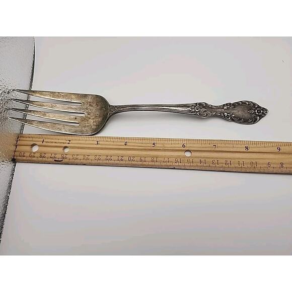 GRAND ELEGANCE Wm Rogers Mfg Co Extra Plate Cold Meat Serving Forks Silverplate - Picture 2 of 7